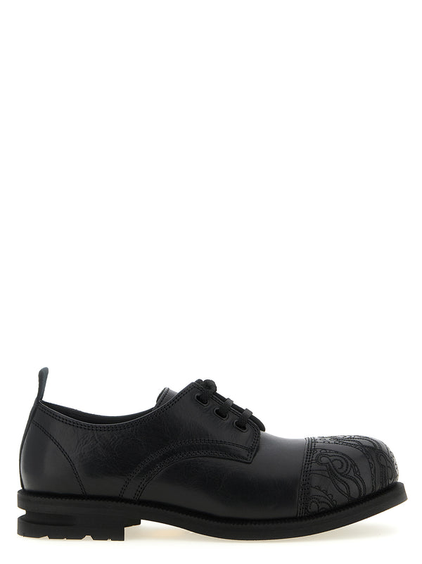 Kiko Kostadinov 100% calfskin leather oxford in black
