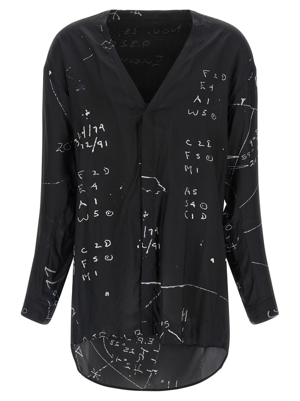 Rick Owens 52% viscose shirt in black
