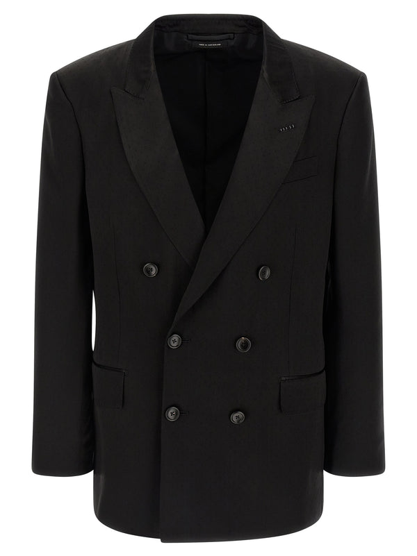 Tom Ford 63% viscose blazer in black