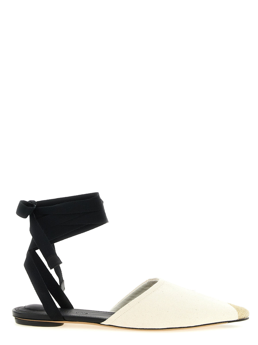 Jacquemus 100% cow leather flat in beige