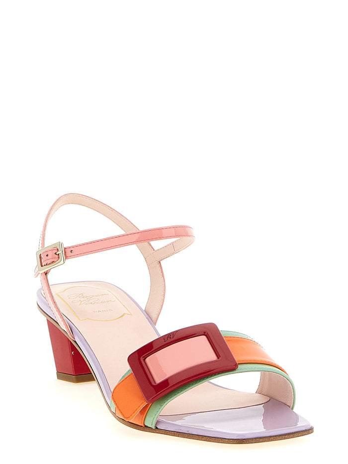 Roger Vivier 100% Calfskin Leather (Bos Taurus) sandal in multicolor — view 2