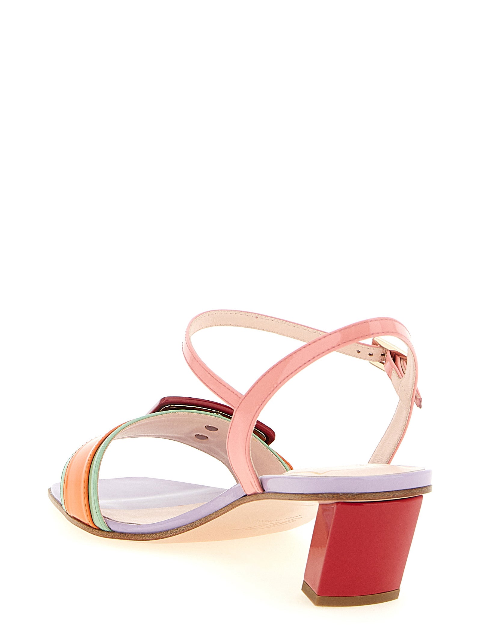 Roger Vivier 100% Calfskin Leather (Bos Taurus) sandal in multicolor — view 3