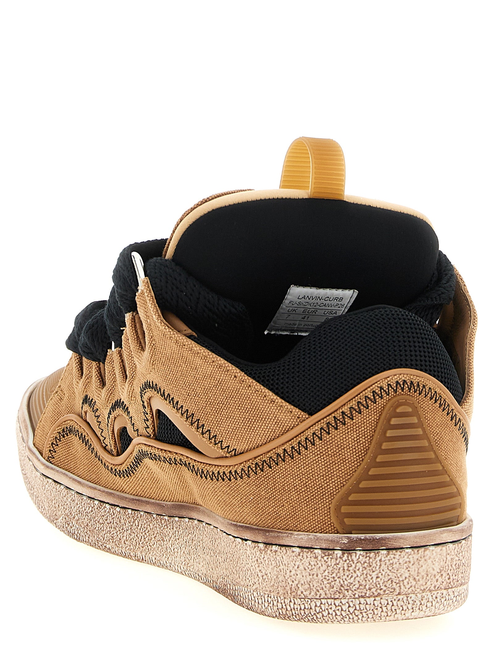 Lanvin 76% Cotton sneaker in brown — view 3