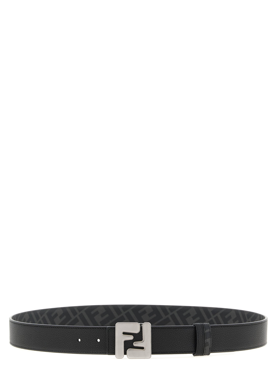Fendi 100% calfskin leather belt in black