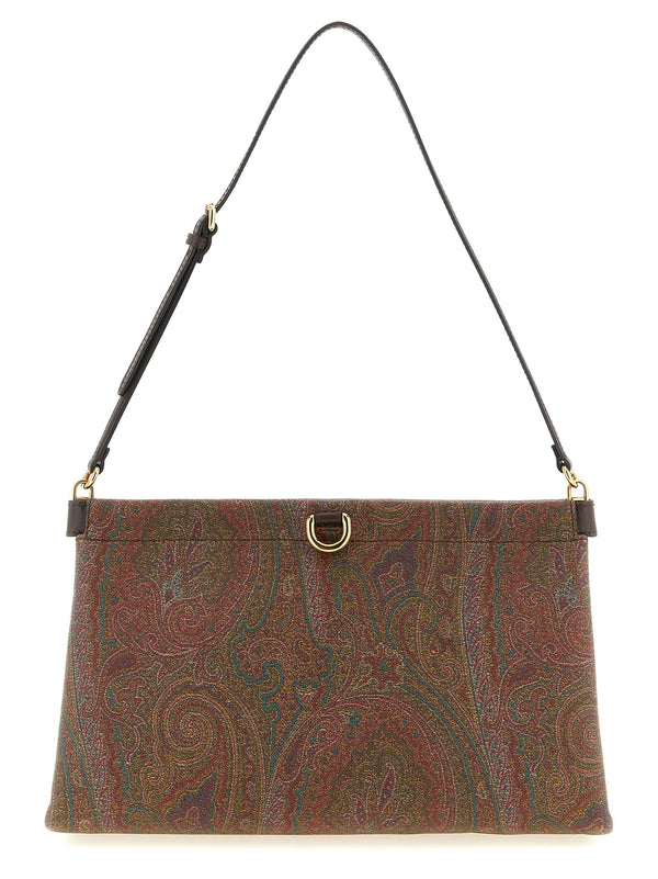 Etro 76% cotton shoulder bag in brown