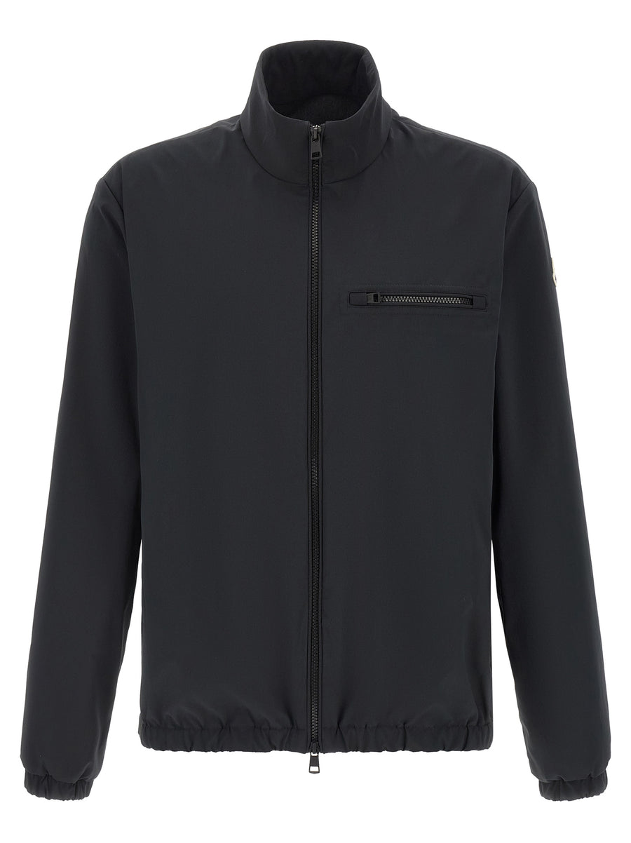 Moncler 64% polyester jacket in black