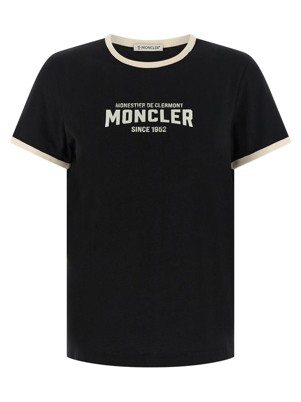 Moncler 100% cotton t-shirt in black