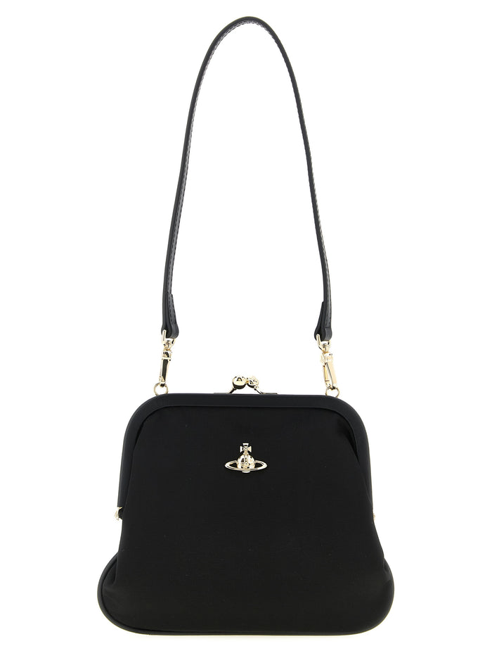 Black Viscose Clutch Bag