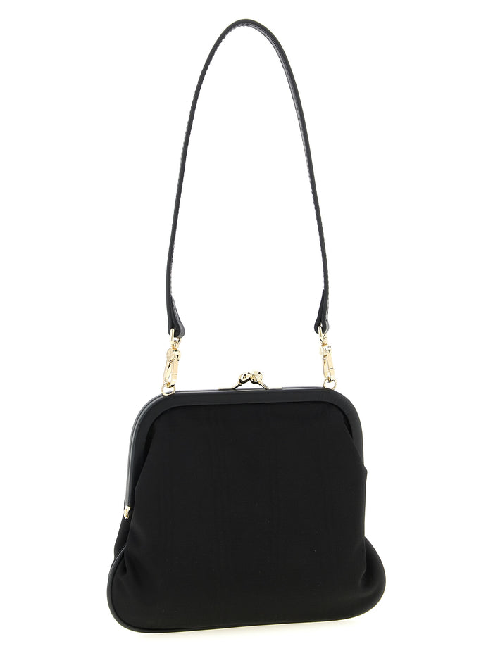 Black Viscose Clutch Bag