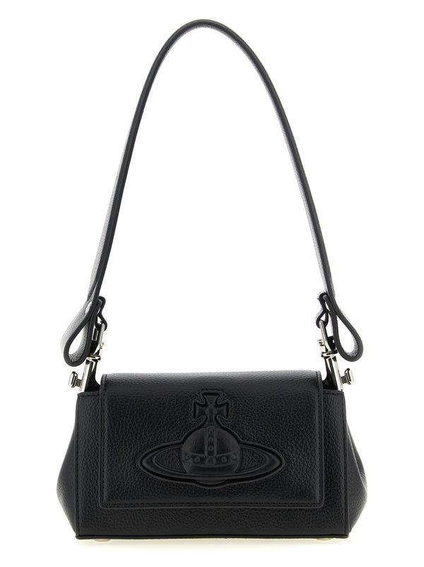 Vivienne Westwood 100% polyurethane shoulder bag in black