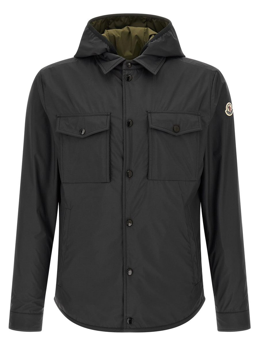 Moncler 100% polyester jacket in black