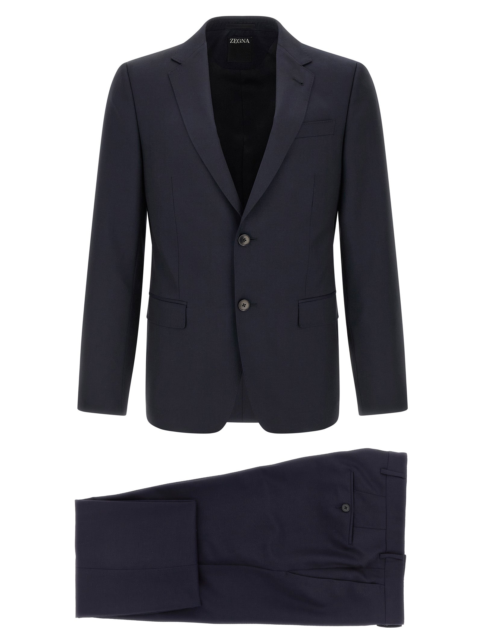 Zegna 84% Wool suit in navy