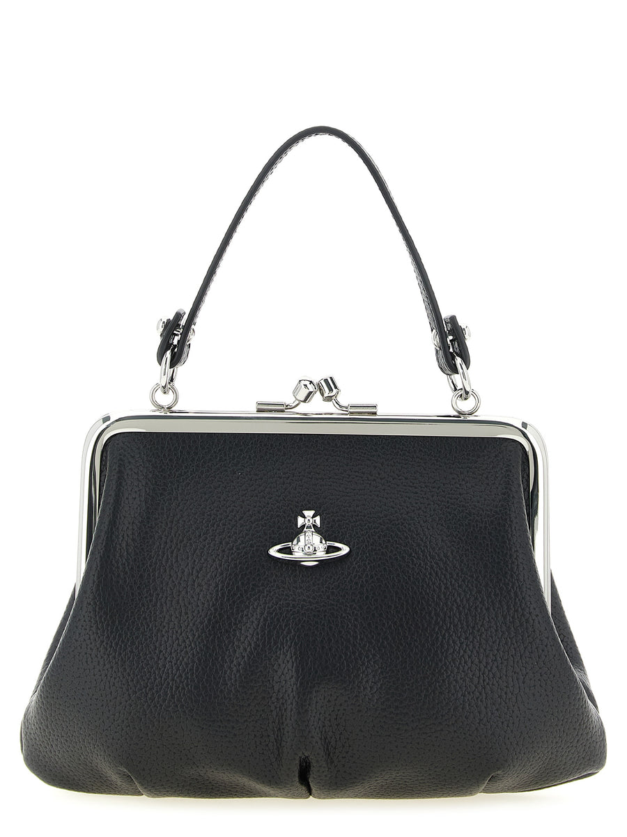 Vivienne Westwood 100% Polyurethane top handle bag in black