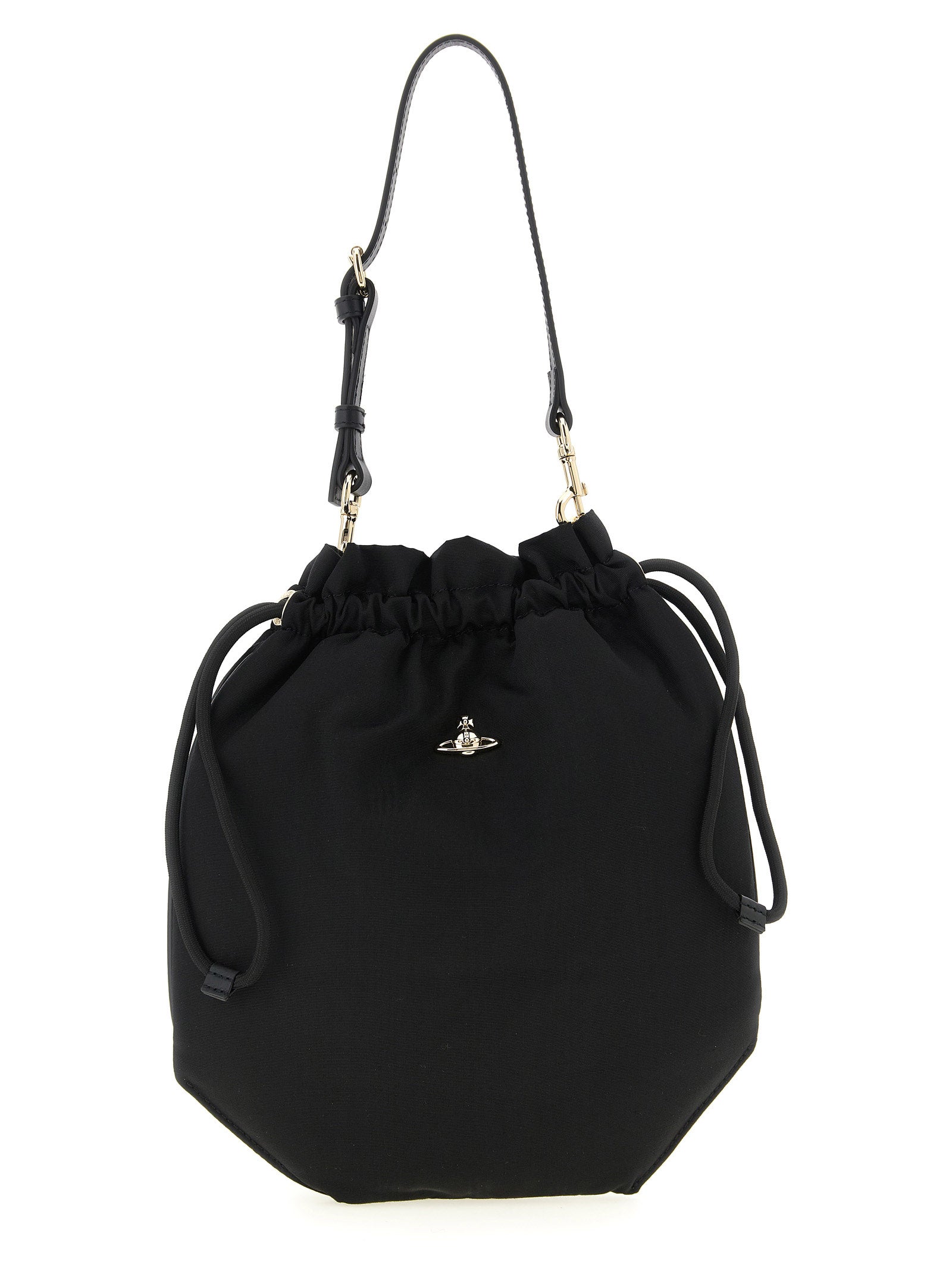 Black Viscose Handbag Bag