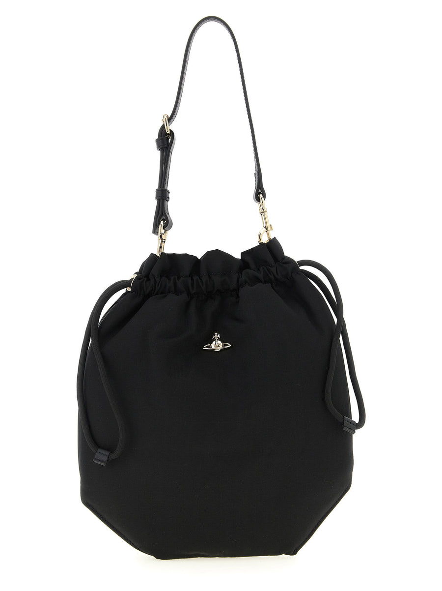 Vivienne Westwood 100% Viscose bucket bag in black