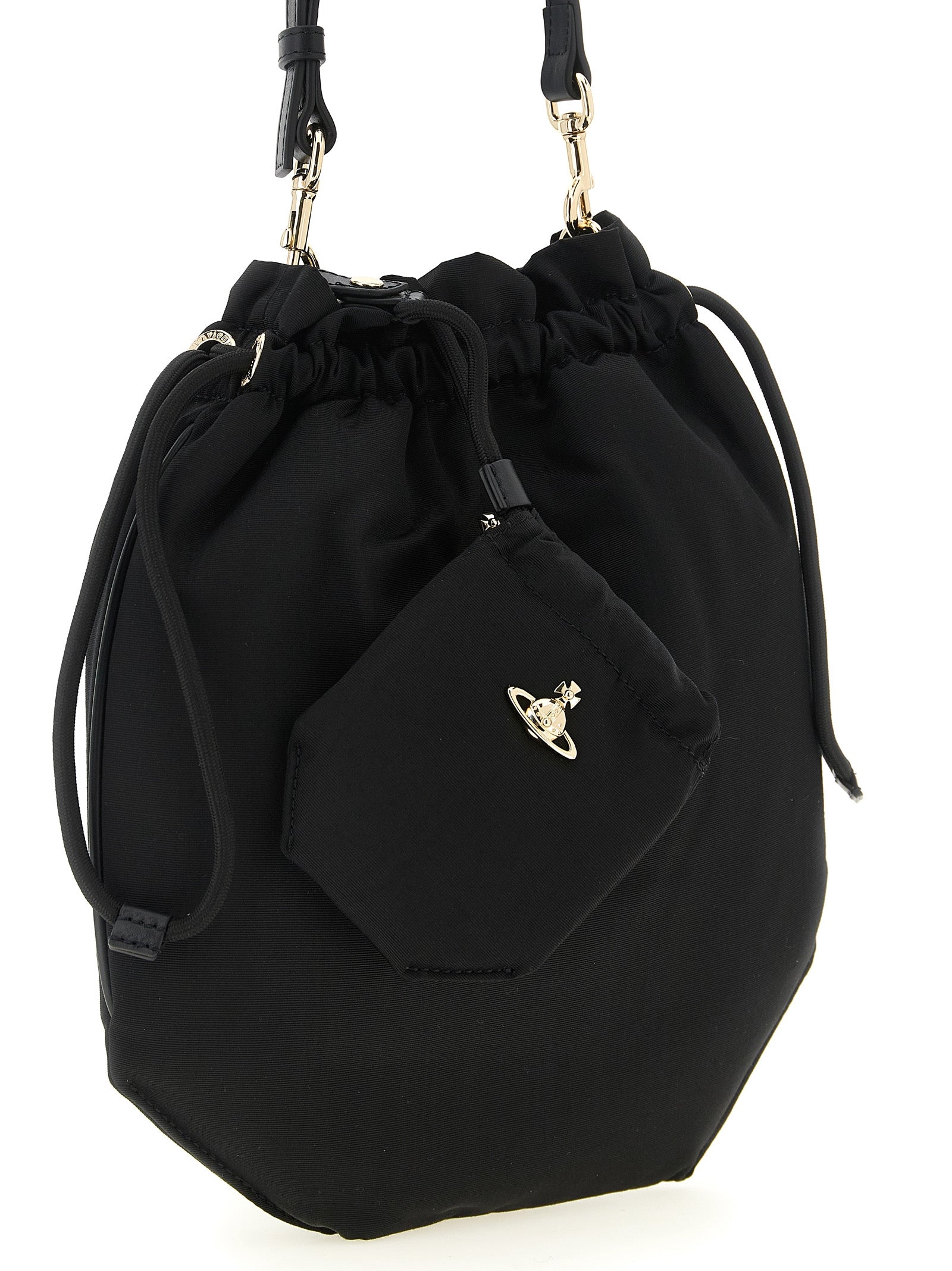 Black Viscose Handbag Bag