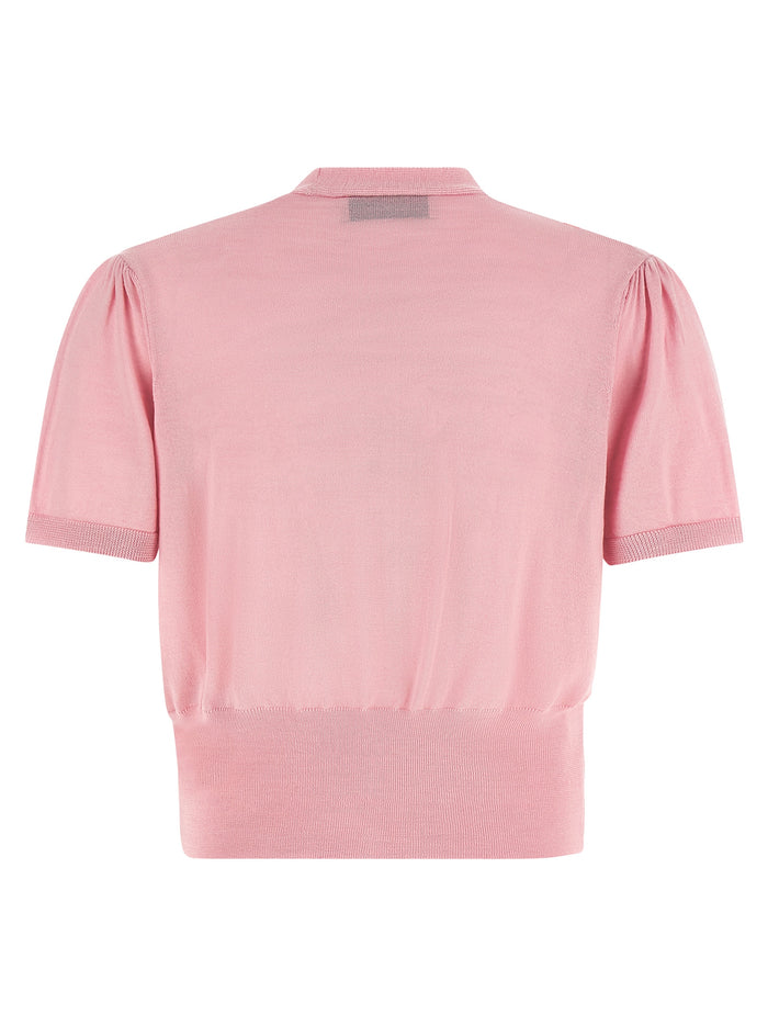 Vivienne Westwood 70% wool cardigan in pink — view 2