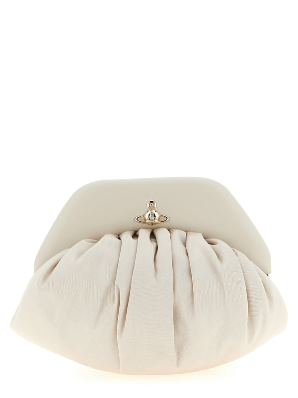 Vivienne Westwood 100% viscose clutch in beige