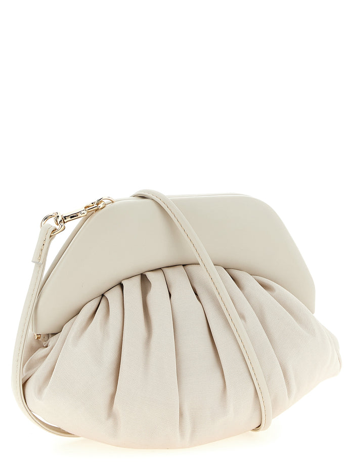 Beige Viscose Clutch Bag