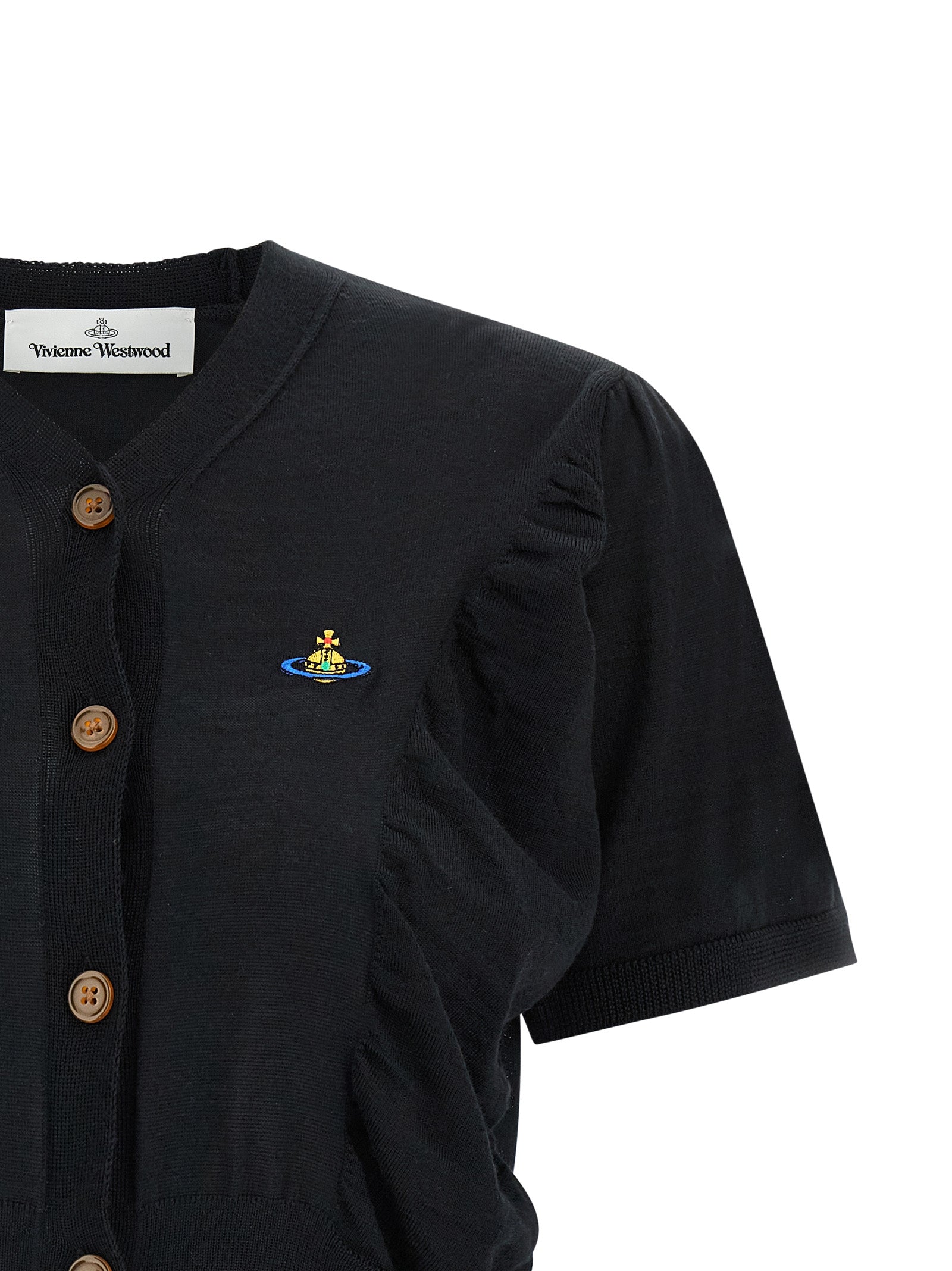 Vivienne Westwood 70% wool cardigan in black — view 3