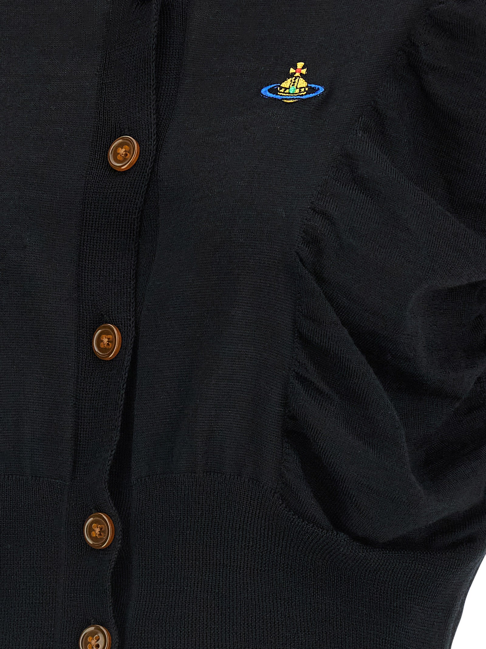 Vivienne Westwood 70% wool cardigan in black — view 4