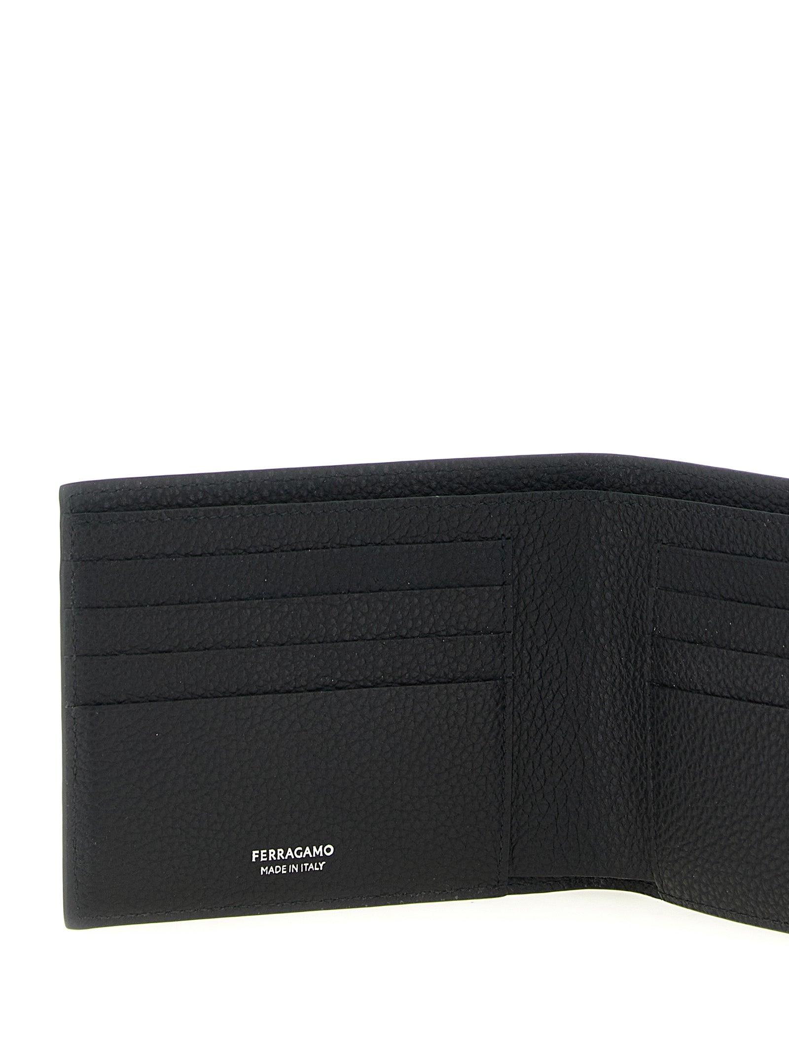 Ferragamo 100% Calfskin Leather wallet in black — view 3
