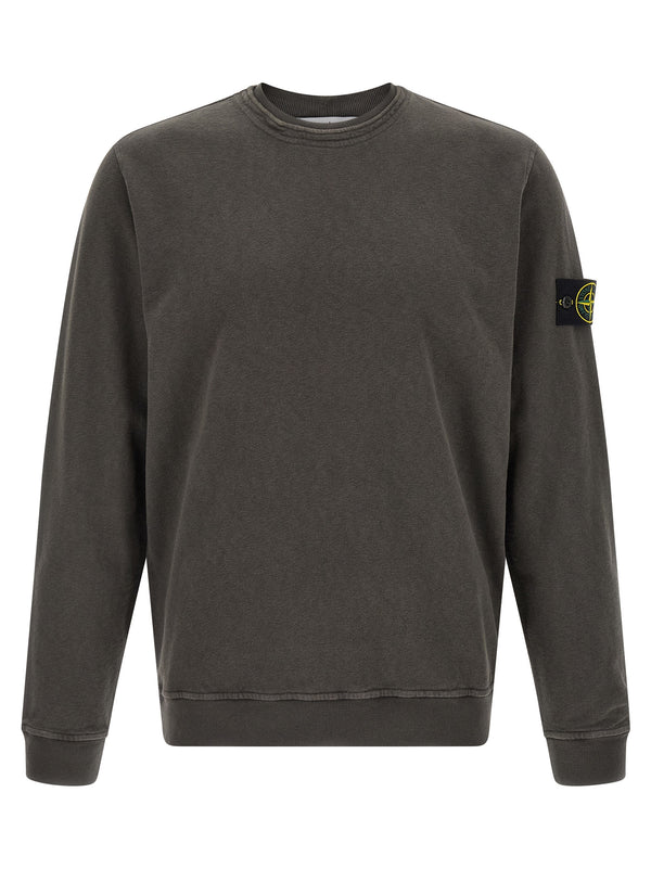 Stone Island 100% cotton sweatshirt in gray