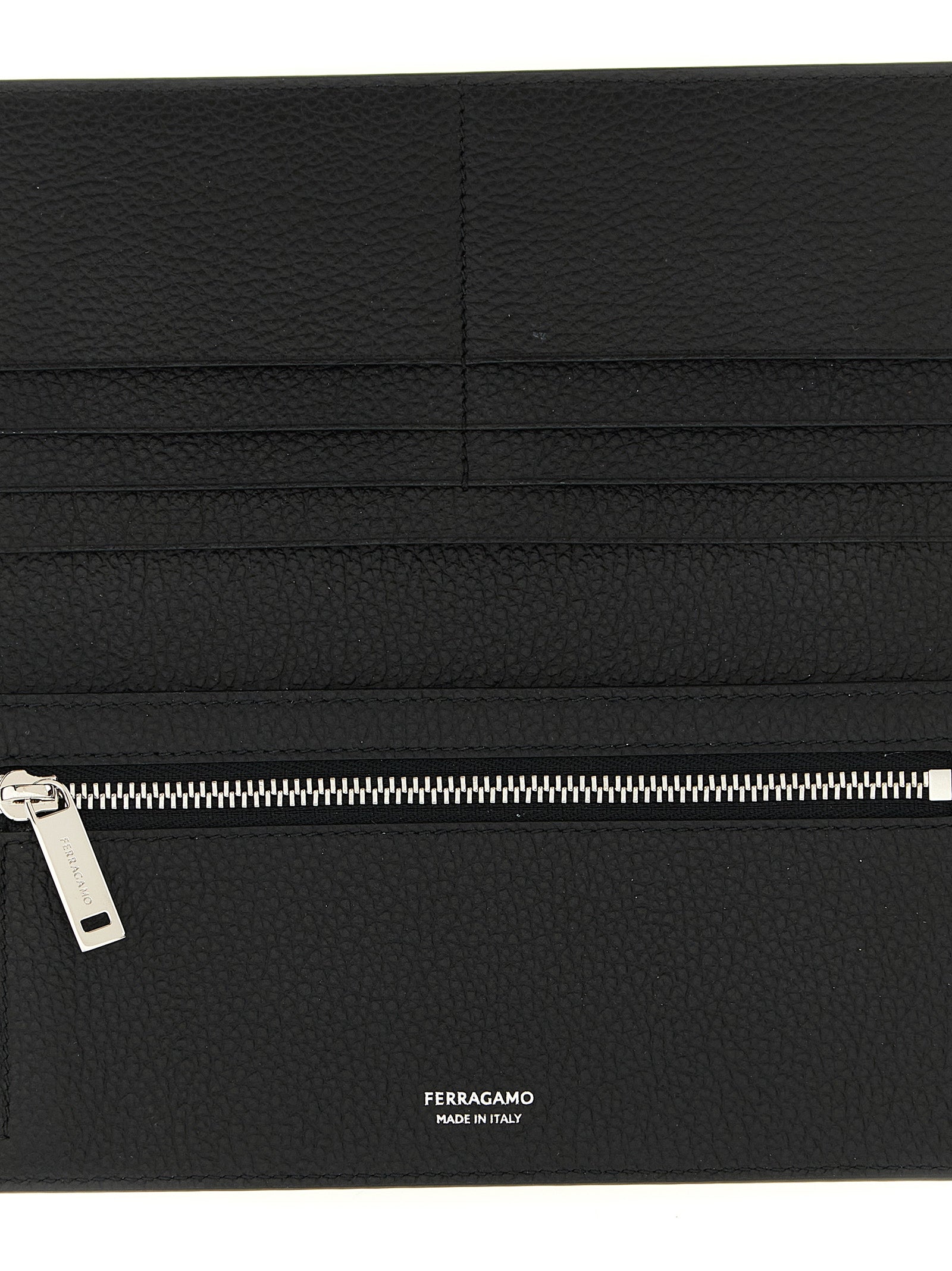 Ferragamo 100% Calfskin Leather wallet in black — view 3