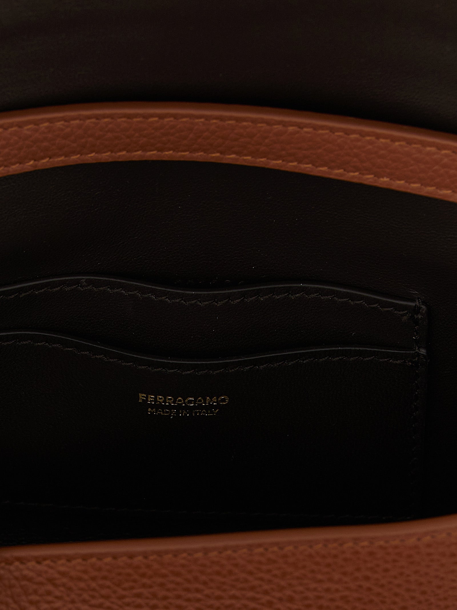 Brown Calfskin Crossbody Bag