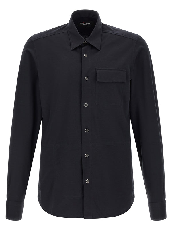 Kiton 100% Cotton shirt in black