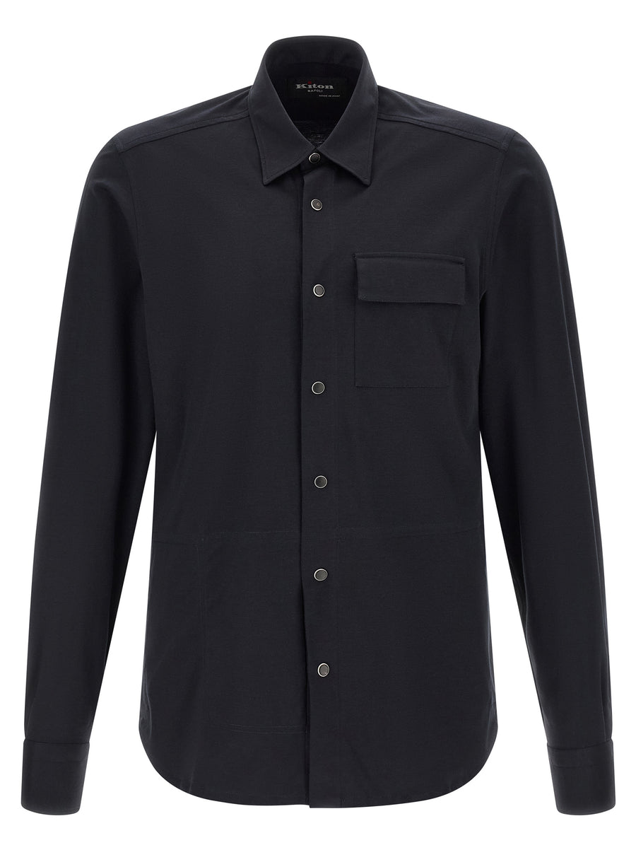 Kiton 100% Cotton shirt in black