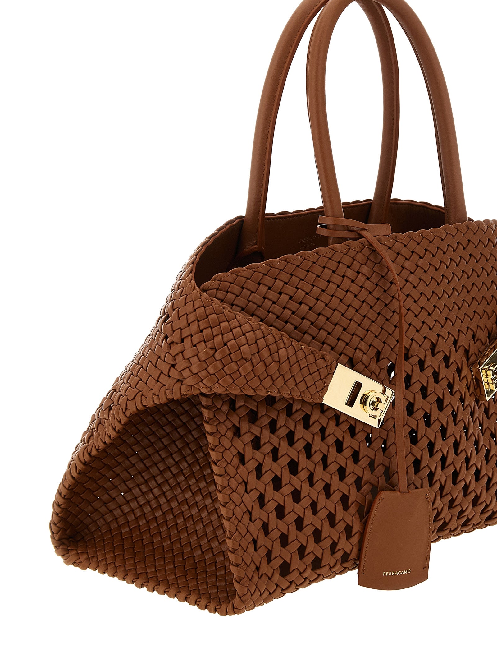 Brown Calfskin Handbag Bag