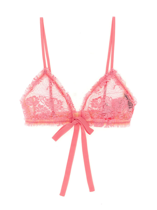 The Attico 92% polyamide bra in pink