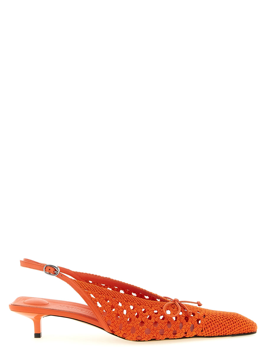 Jacquemus 100% polyester slingback in orange