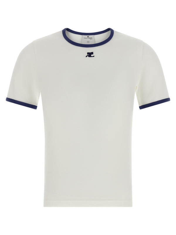 CourrèGes 100% Cotton t-shirt in white