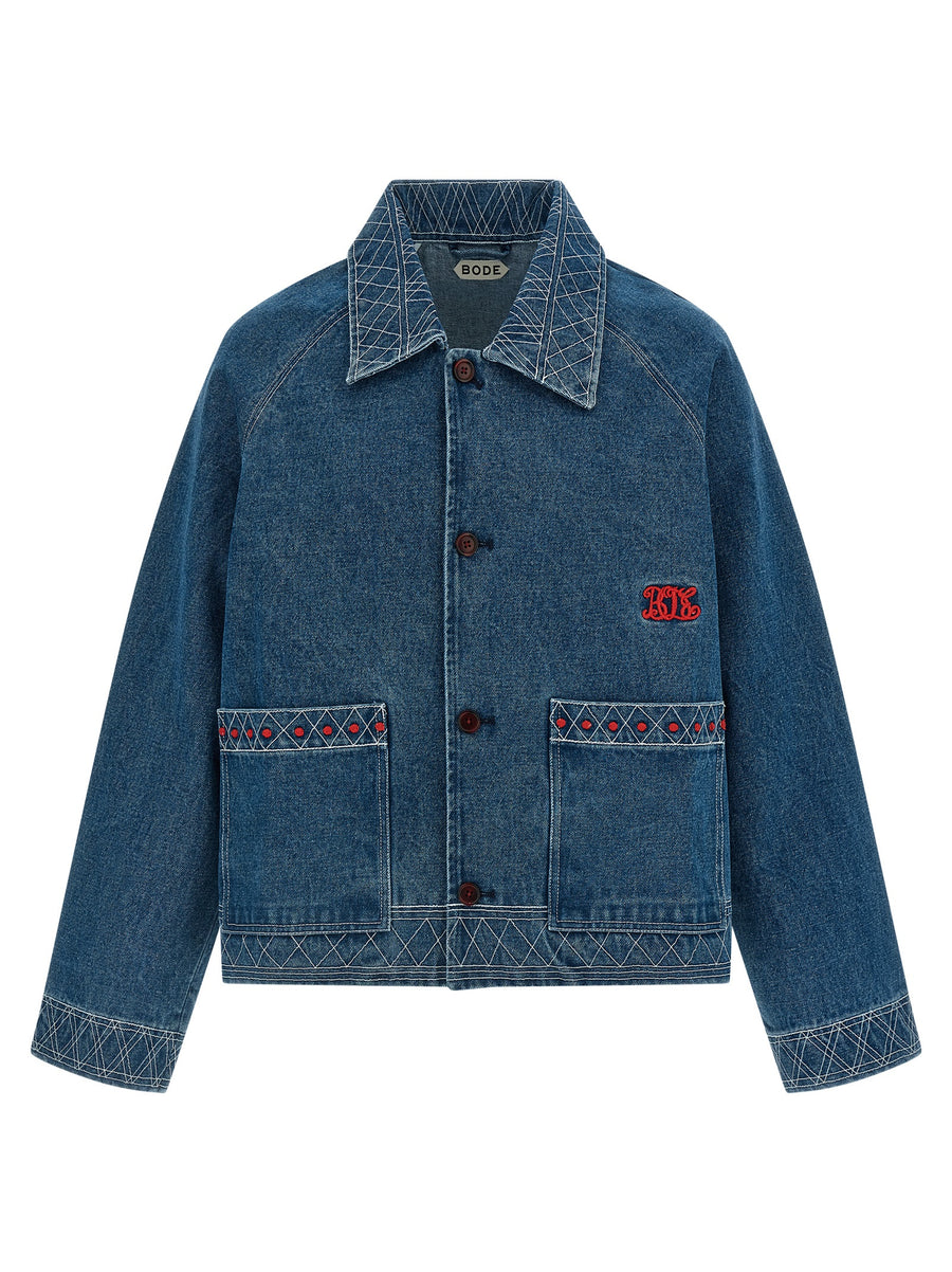 Bode 100% Cotton jacket in blue
