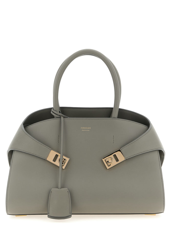 Gray Calfskin Handbag Bag