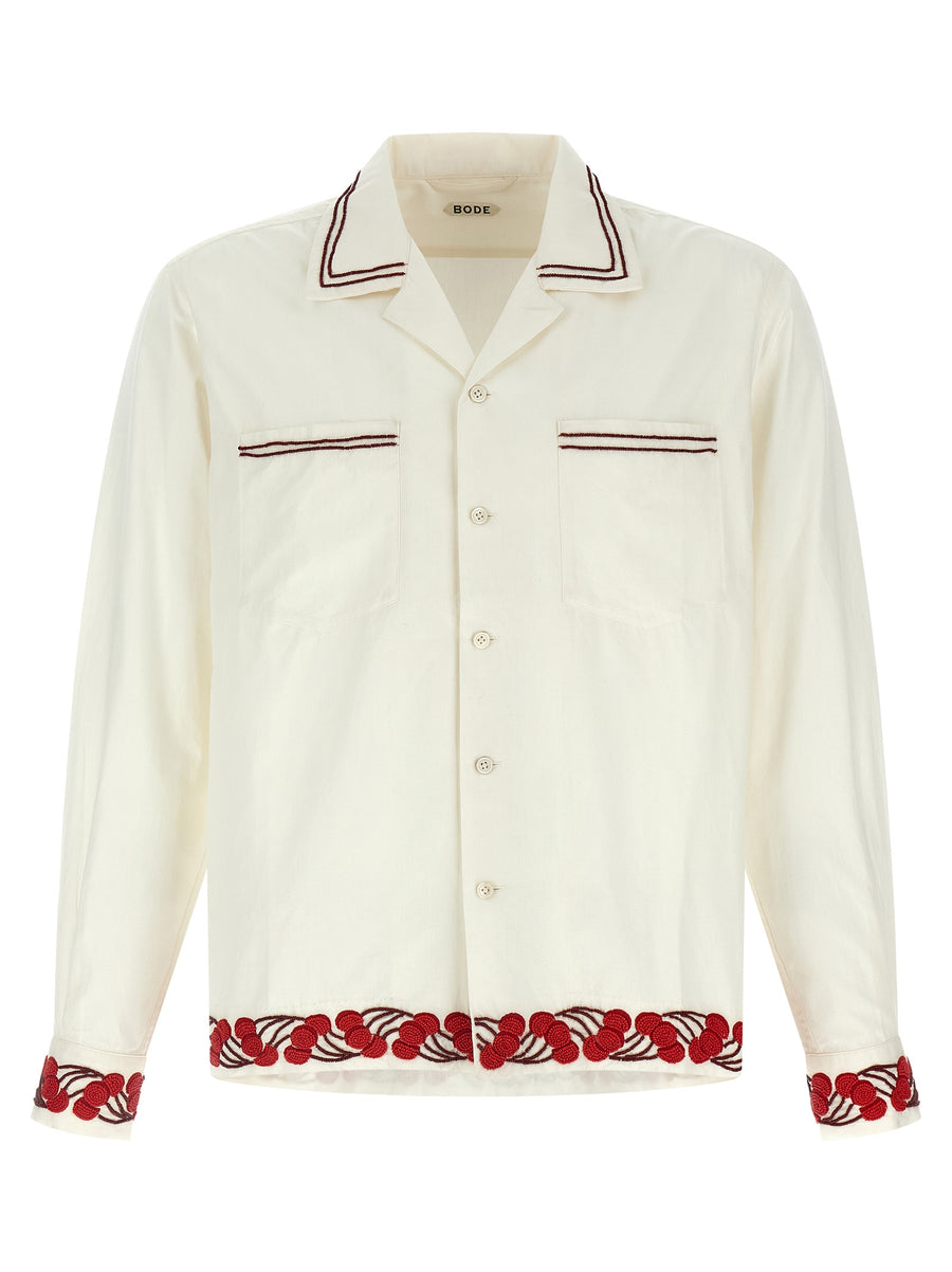 Bode 100% cotton shirt in cream