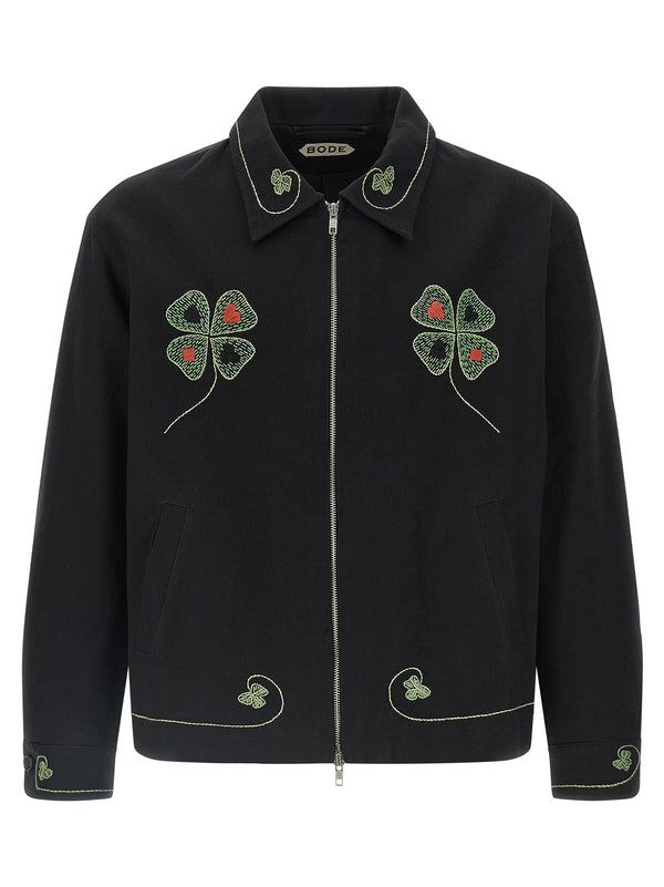 Bode 100% Cotton twill jacket in black