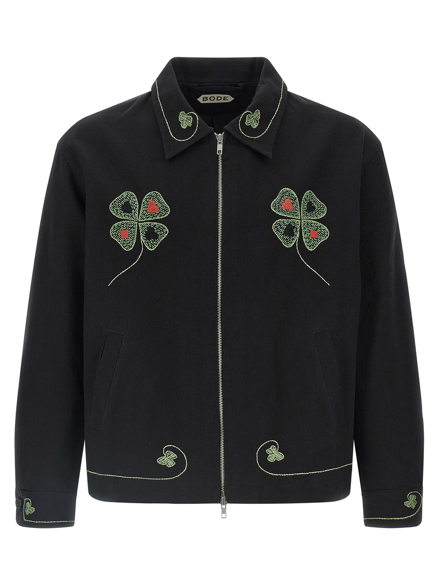 Bode 100% Cotton twill jacket in black