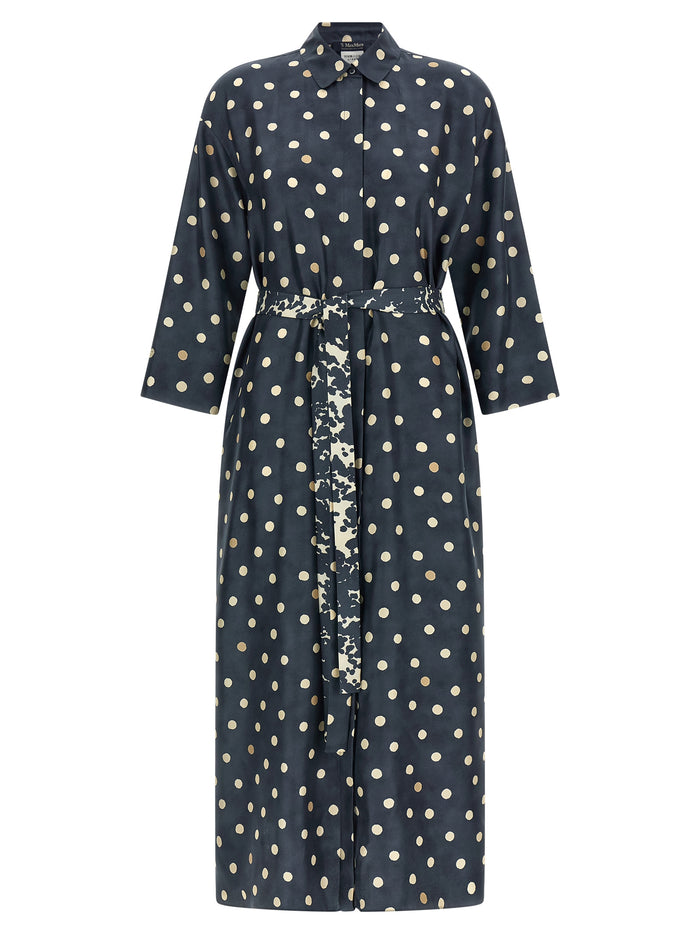 'S Max Mara 100% silk dress in navy