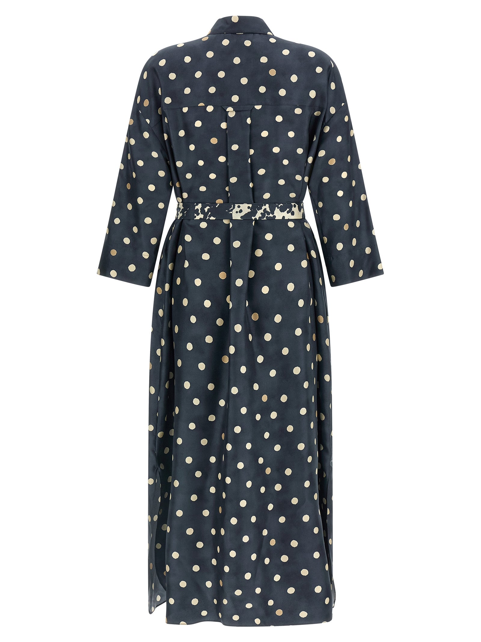 'S Max Mara 100% silk dress in navy — view 2
