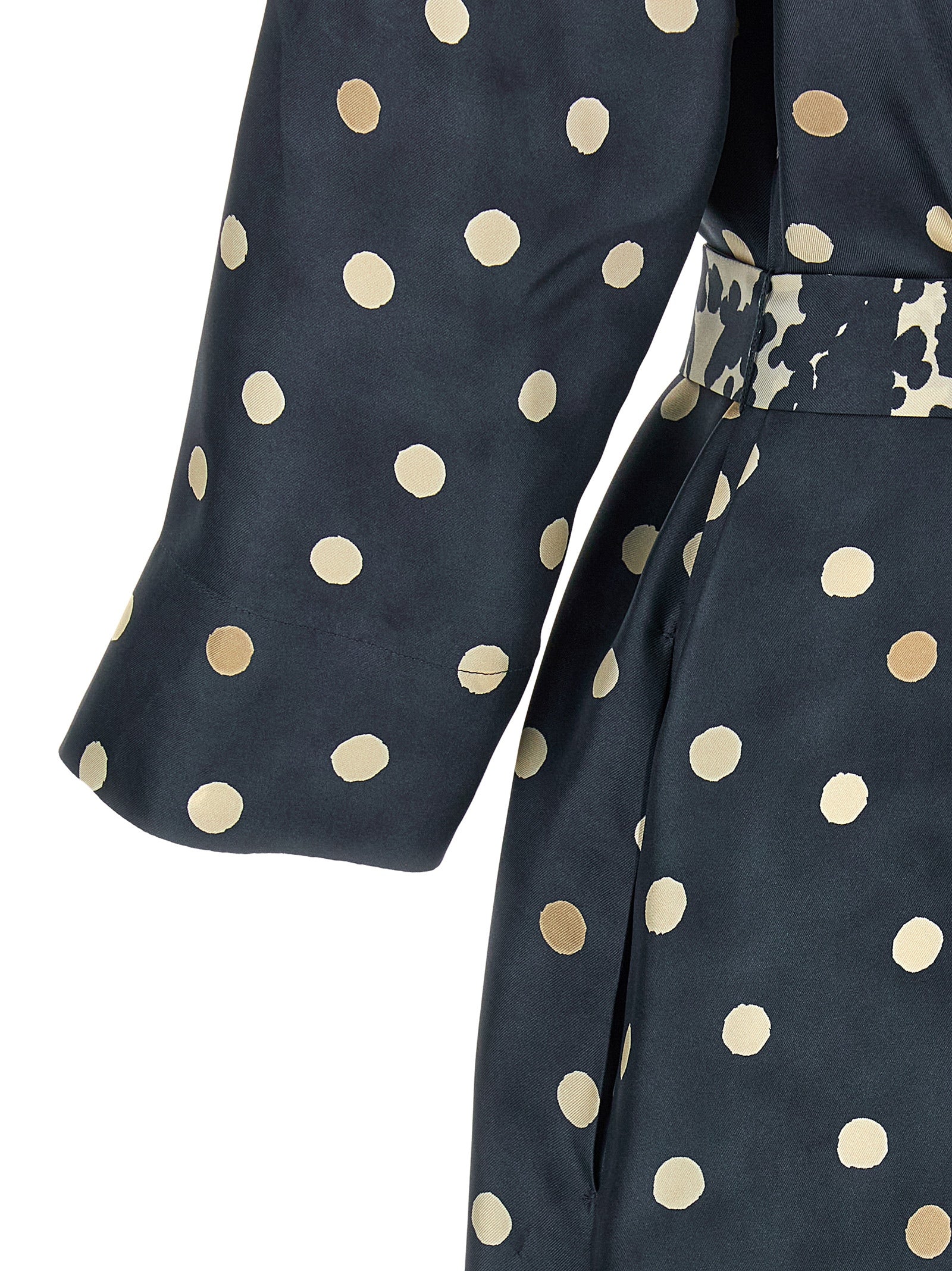 'S Max Mara 100% silk dress in navy — view 4
