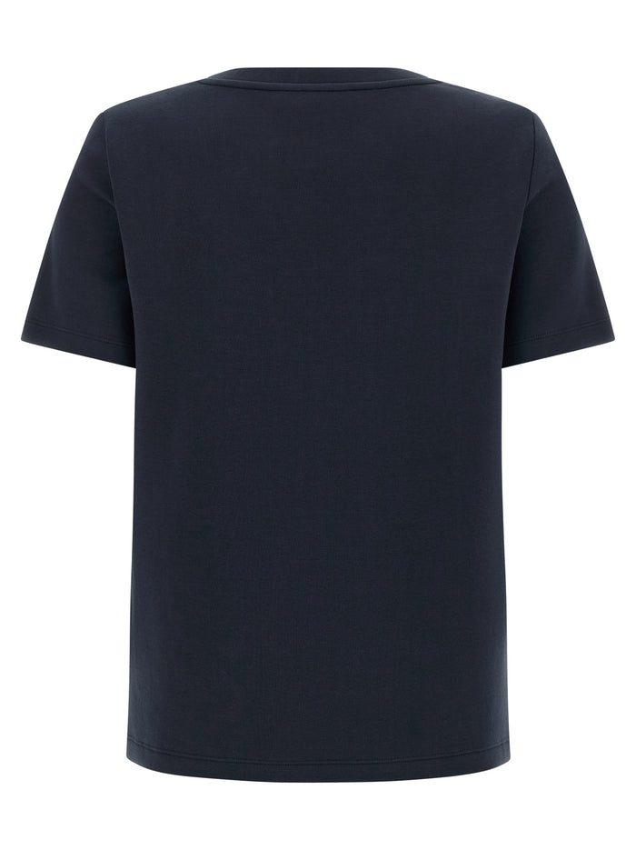 'S Max Mara 78% cotton t-shirt in navy — view 2