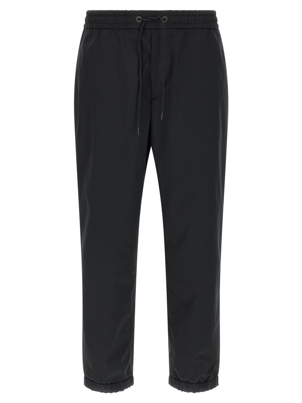 Moncler 64% polyester joggers in black