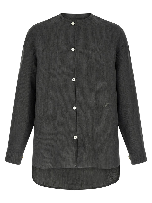 Jacquemus 100% linen shirt in gray