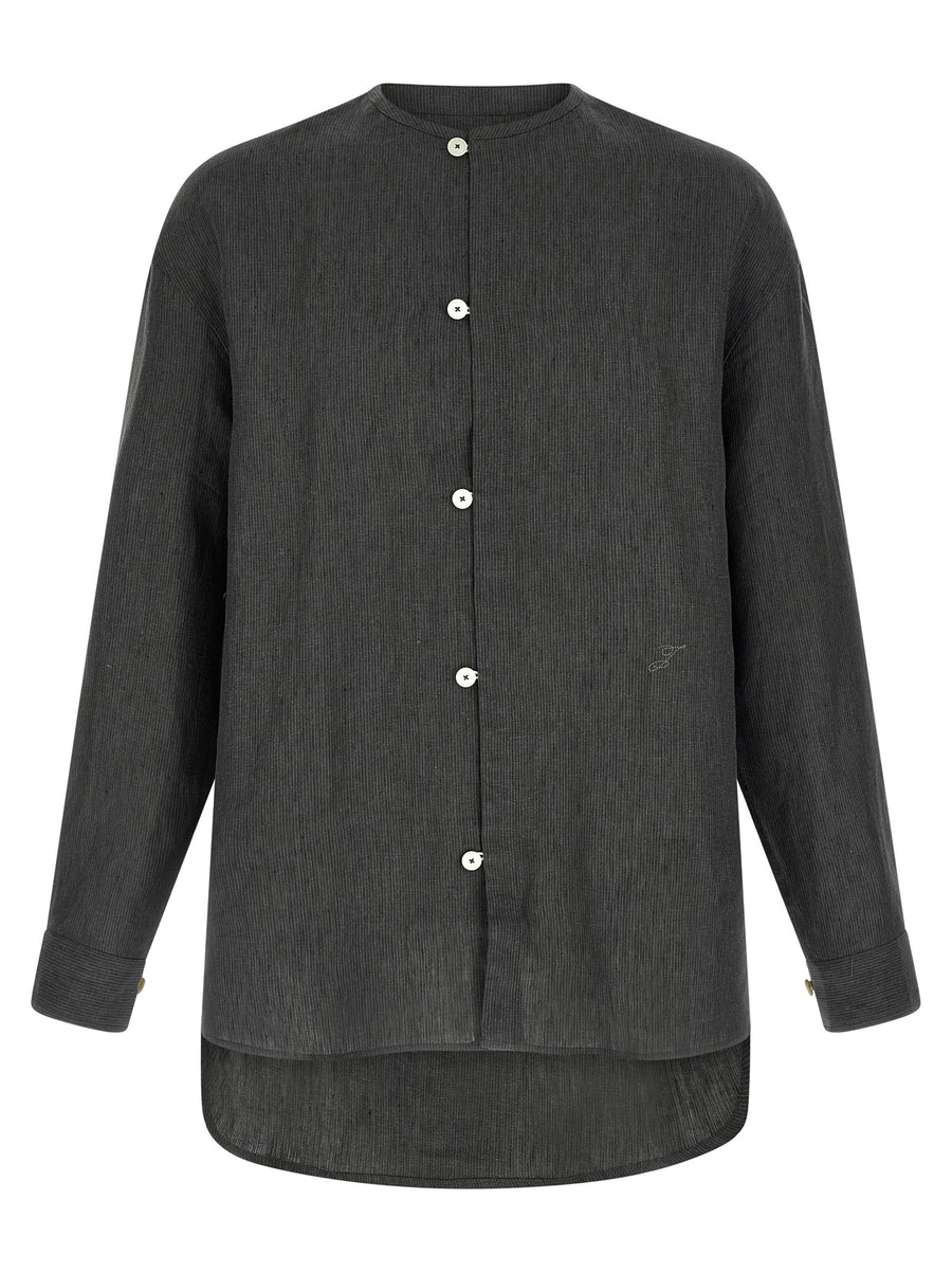 Jacquemus 100% linen shirt in gray