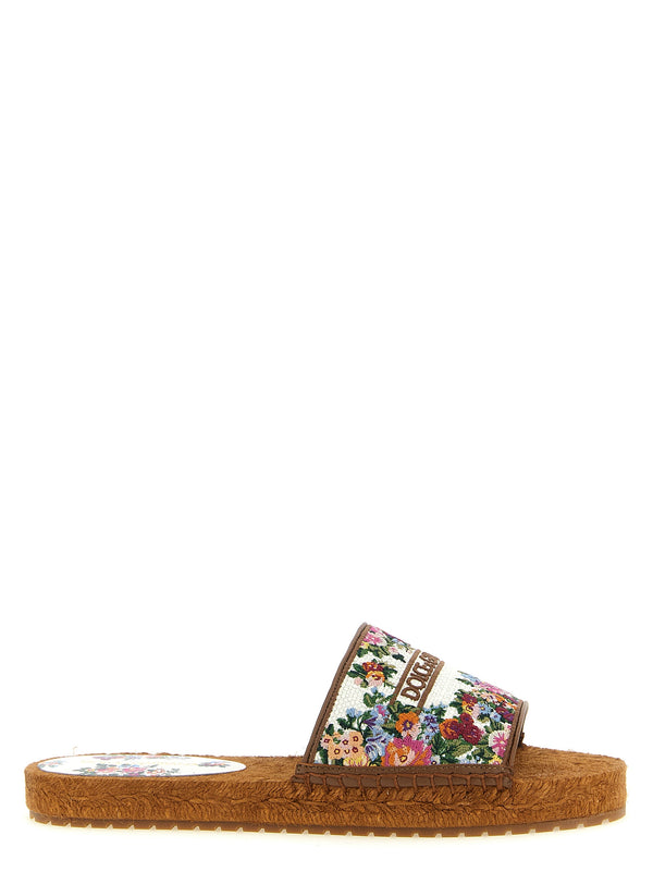 Dolce & Gabbana 100% lamb leather slide sandal in multicolor