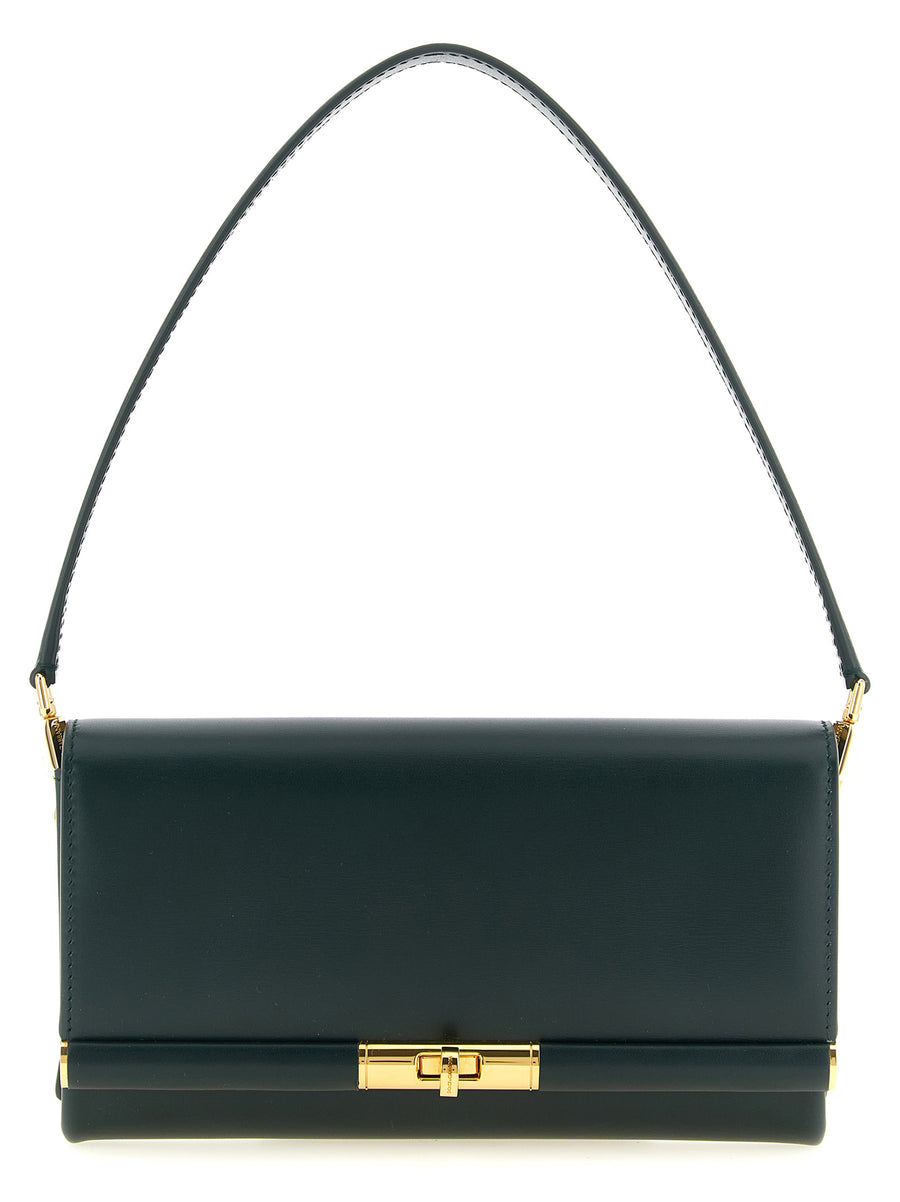 Dolce & Gabbana 100% calfskin leather shoulder bag in green