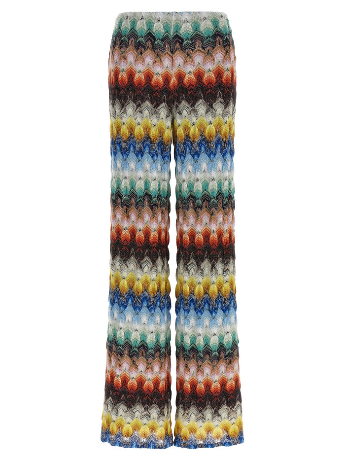 Missoni 85% viscose trousers in multicolor